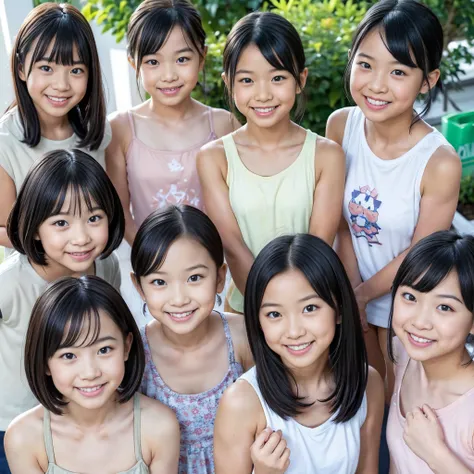 Five elementary school students showing their pussies from Mochi Powdered Milk、(  had a 5 cute elementary school students  ) ,((Group of 5)), 可likeい女の子モデル,((Harlem )),   5 elementary school students showing their pussies are so cute  ,   all girls look rea...