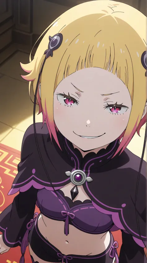 , Capella,re:zero
High quality , best quality , masterpiece, High Resolution , detailed face( LoRA: Capella),anatomically correct, detailed hairstyle( LoRA: Capella),anime Coloring
solo, 1 girl
,multicolored hair,blonde hair,short hair,pink eyes,
, purpl...
