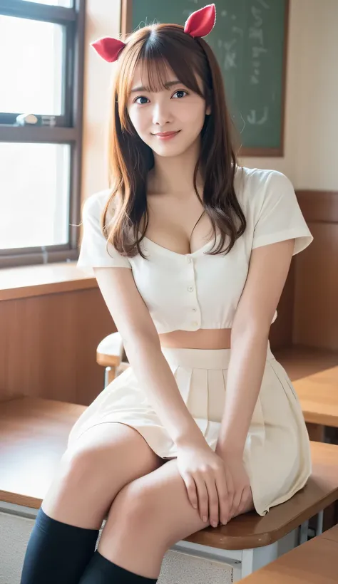  high definition 、High Definition、8k、  real live action、RAWPicturegraphy、 top quality、masterpiece、  table top right in front of me 、 erotic 、student、The white is  beautiful , white skin,knees,Detailed Panties、focus on panties、 white pantiesー、 small panties...