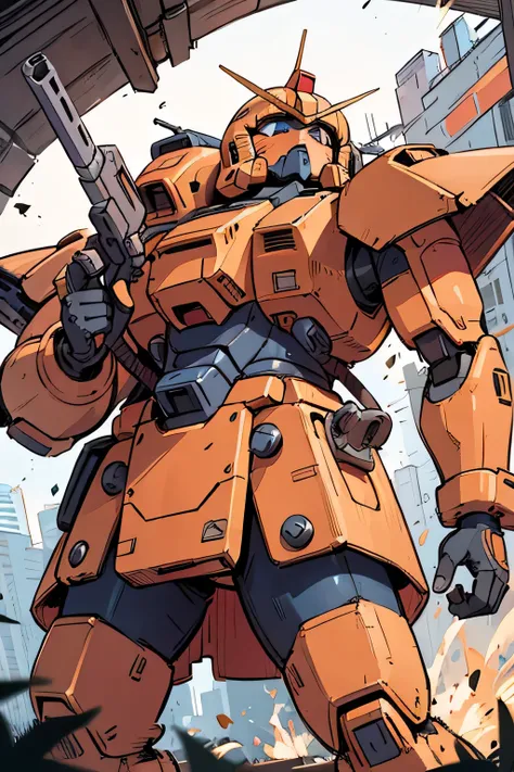 Please draw what you like.8k,MS-05, zaku 1, monoeye, gun,masterpiece ,amazing, dynamic production, extremely detailed, extremely beautiful and fain design extremely beautiful and fain colors, high resolution, cinematic style ,illustration, gundam,sci-fi, H...