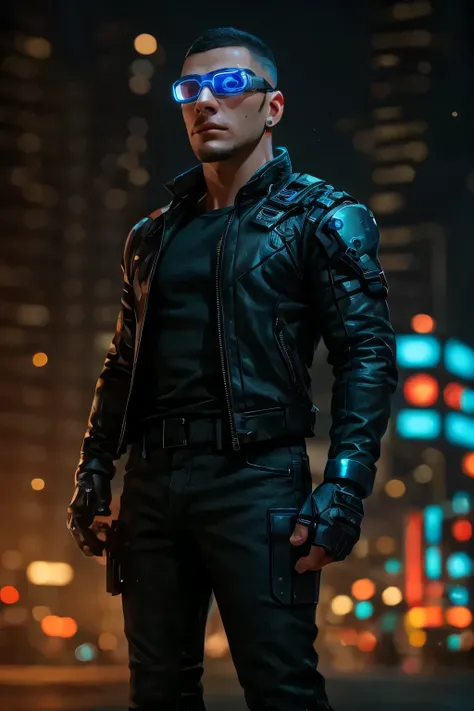 a robot male, to take realistic photos, detailed computer traitor Portrait, mechanical body parts, glowing blue circuit,  intense gaze , Dramatic lighting, emotional phototo take realistic photos,detailed,computer traitor,robot male,mechanical body parts,g...