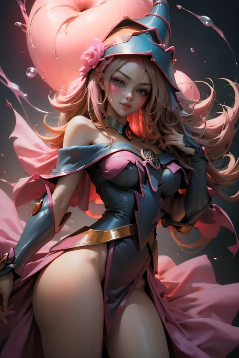 Beautiful face of dark magician gils naked blue eyes. pink lips. Long blonde hair. bare shoulders, angelic smile, beautiful well detailed face of dark magician gils. blowing a kiss. sexy kiss . bare breasts. Nice big and beautiful breasts. Has pink nipples...