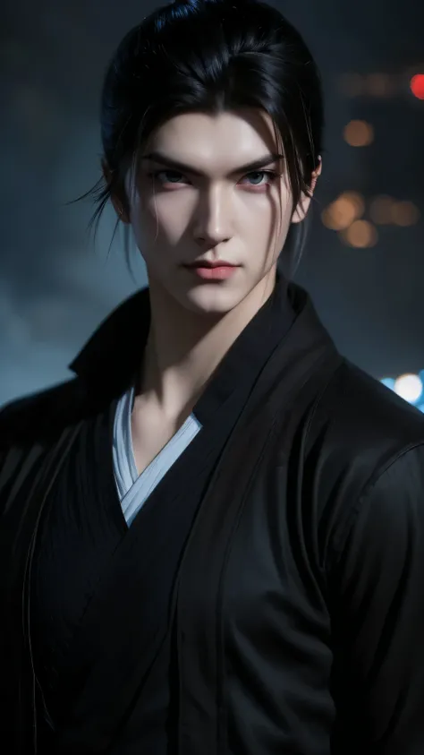 Solo Leveling
(portraiture 1/2) ultra-detailed 8K masterpiece of a lone male assassin character inspired by Kaneki Ken in Tokyo Ghoul, laugh confidently, cruel, in the art style of Solo Leveling. short black hair, glowing purple eyes, pale skin , cinema ...