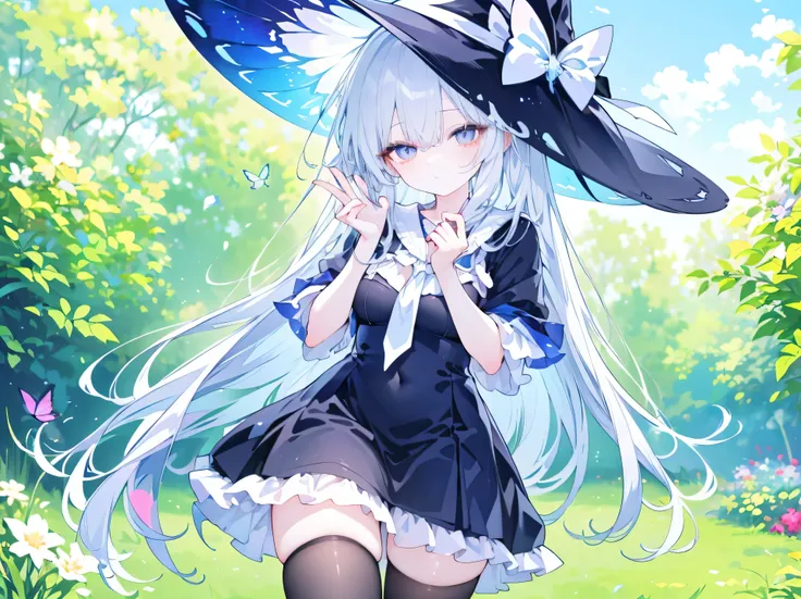 best quality, super fine, 16k, incredibly absurdres, extremely detailed, delicate and dynamic, elegant, calm and beautiful, the Greedy Witch Echidna, straight silver hair, bushy silver eyelashes, butterfly hair clip, captivating look, aroused expression, s...