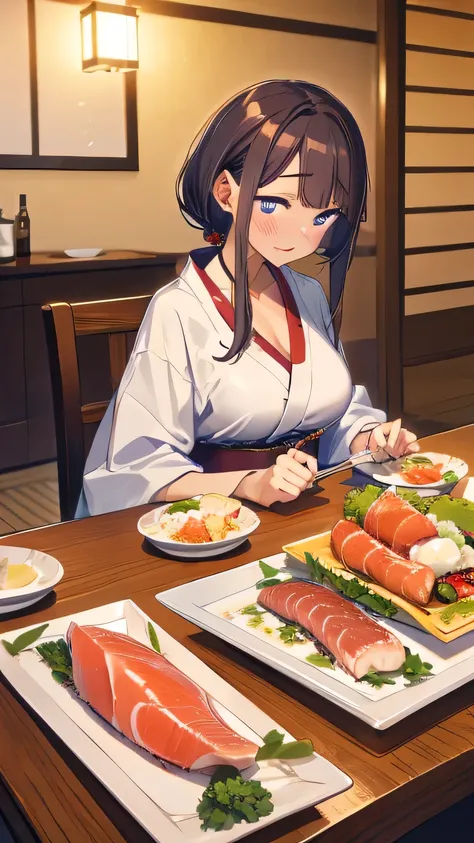 nyotaimori, sashimi, Japanese cuisine, dining, beautiful presentation, elegant
