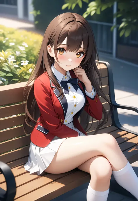 (Masterpiece, better quality, high resolution, UHD, perfect pixels, depth of field, 4k, RTX, hdr))), 1 girl, single high school, , half body, alone, Beautiful anime girl, beautiful artistic style, anime character breasts, ((serene expression, childish gaze...