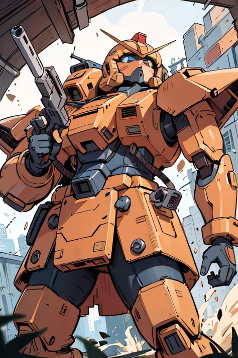 Please draw what you like.8k,MS-05, zaku 1, monoeye, gun,masterpiece ,amazing, dynamic production, extremely detailed, extremely beautiful and fain design extremely beautiful and fain colors, high resolution, cinematic style ,illustration, gundam,sci-fi, H...