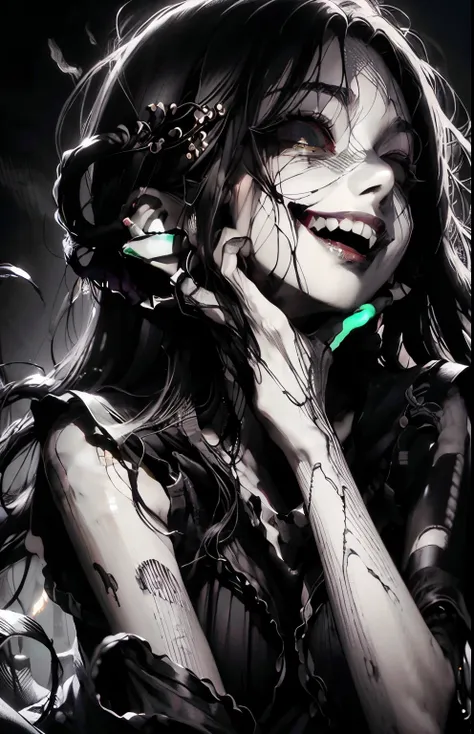 (A hyper-realistic), (Illustration), (Increased resolution), (8K), (Extremely detailed), (Best Illustration), (Beautiful and detailed eyes), (Best Quality), (ultra-detailliert), (masutepiece ), ( Wallpaper), (Detailed face), Solo, 1 girl, 5, Looking at Vie...