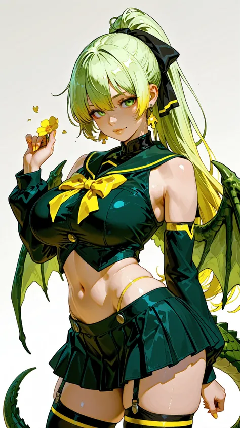 (Very refined),Distorted Daredevil Alligator Gal Girl is characterized by,fine,Very thin ,is characterized by having sharp green gray eyes with a fearless face that has never been seen,(Isekai School Background:1.2),(tall),(166cm:1.1),BREAK BON CUBON,EXTRA...