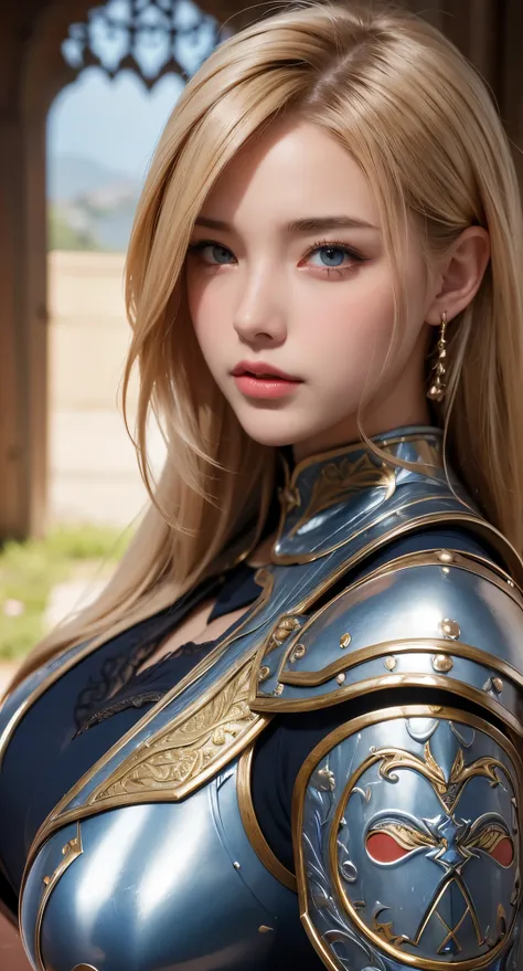 wearing a hijab and vail around , (plain red hijab), tmasterpiece，Best quality at best，A high resolution，8K，((Portrait))，(Head close-up)，Original photo，real photograph，digital photography，(Female adventurers in the medieval fantasy style)，(Medieval Valkyri...