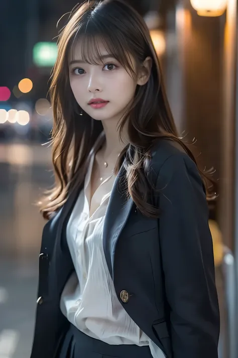 比類なき美貌とショートボブのスタイルで、アイドルらしいスマイルを放つ日本のアイドルの超高画質(UHD)フォトリアリスティック画像を制作します。彼女は、パリッとしたOLの制服に、OLシャツとタイトスカートを合わせ、エロチックな魅力を放っています。舞台は、きらめく光で満たされた星空の下の、幻想的な夜の遊園地。16K解像度とレイトレーシングを駆使し、超リアルなディテールでシーンを捉え、最高品質の影と被写界深度を表現します。自然な柔らかな光と映画のようなライティング技術を駆使し、まさに傑作と言えるプロ仕様の画像を制...
