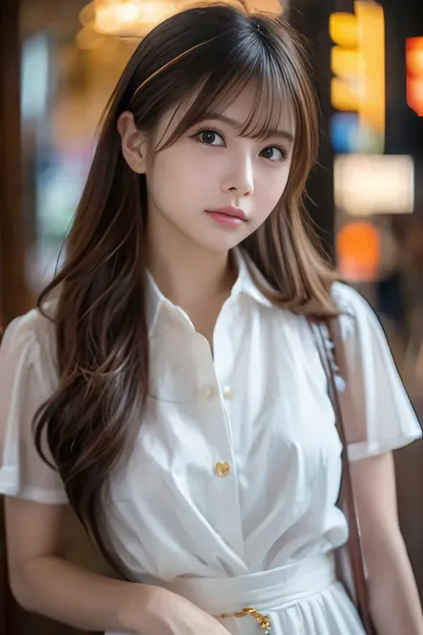 比類なき美貌とショートボブのスタイルで、アイドルらしいスマイルを放つ日本のアイドルの超高画質(UHD)フォトリアリスティック画像を制作します。彼女は、パリッとしたOLの制服に、OLシャツとタイトスカートを合わせ、エロチックな魅力を放っています。舞台は、きらめく光で満たされた星空の下の、幻想的な夜の遊園地。16K解像度とレイトレーシングを駆使し、超リアルなディテールでシーンを捉え、最高品質の影と被写界深度を表現します。自然な柔らかな光と映画のようなライティング技術を駆使し、まさに傑作と言えるプロ仕様の画像を制...