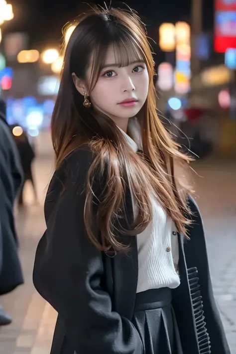 比類なき美貌とショートボブのスタイルで、アイドルらしいスマイルを放つ日本のアイドルの超高画質(UHD)フォトリアリスティック画像を制作します。彼女は、パリッとしたOLの制服に、OLシャツとタイトスカートを合わせ、エロチックな魅力を放っています。舞台は、きらめく光で満たされた星空の下の、幻想的な夜の遊園地。16K解像度とレイトレーシングを駆使し、超リアルなディテールでシーンを捉え、最高品質の影と被写界深度を表現します。自然な柔らかな光と映画のようなライティング技術を駆使し、まさに傑作と言えるプロ仕様の画像を制...