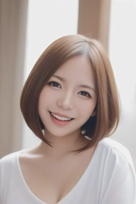 the woman gracefully slouches forward、shakes her  up, down, left, and right、drool、Xu々While smirking,、the soft light behind her flickers slightly as her hair shakes little by little、The close-up camera slowly moves towards her and、in a photorealistic style ...