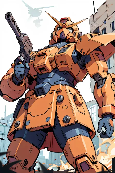 Please draw what you like.8k,MS-05, zaku 1, monoeye, gun,masterpiece ,amazing, dynamic production, extremely detailed, extremely beautiful and fain design extremely beautiful and fain colors, high resolution, cinematic style ,illustration, gundam,sci-fi, H...