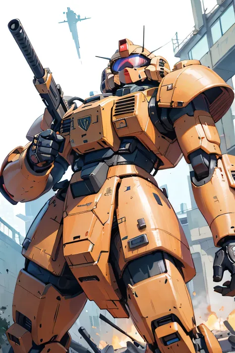 Please draw what you like.8k,MS-05, zaku 1, monoeye, gun,masterpiece ,amazing, dynamic production, extremely detailed, extremely beautiful and fain design extremely beautiful and fain colors, high resolution, cinematic style ,illustration, gundam,sci-fi, H...