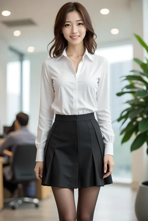 (8k, raw photo, super quality), ( Realistic:2.0), high-resolution RAW color photo , professional photo, (( top quality )), (full body shot:1.5), (((Full body image))), (((From head to toe))), BREAK ( 26 Year Old Japanese Woman ), ( Smiling), ( Tig...