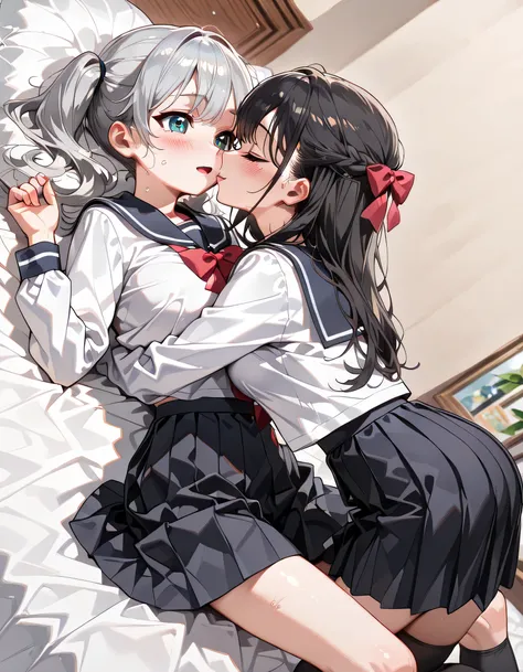 ((ultra-detailed)), (highly detailed CG illustration), (best quality:1.2), ultra-highly detailed, colorful composition, artistic photoshoot, 2 girls, duo focus,cowboy shot, moe anime character, 2 girls, dainty facial structure, baby face, round face, round...