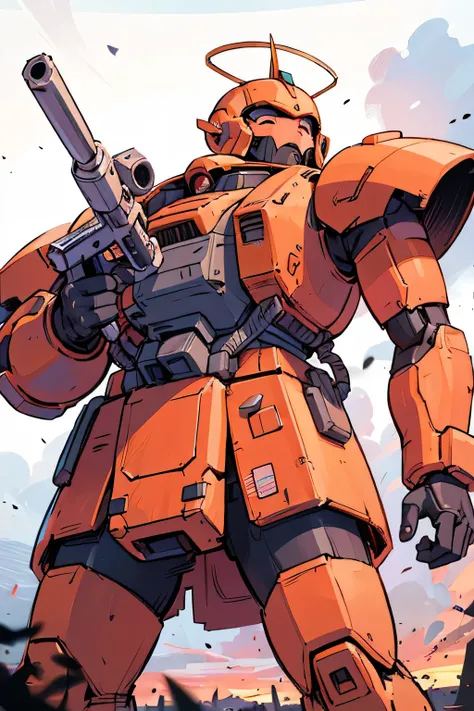 Please draw what you like.8k,MS-05, zaku 1, monoeye, gun,masterpiece ,amazing, dynamic production, extremely detailed, extremely beautiful and fain design extremely beautiful and fain colors, high resolution, cinematic style ,illustration, gundam,sci-fi, H...