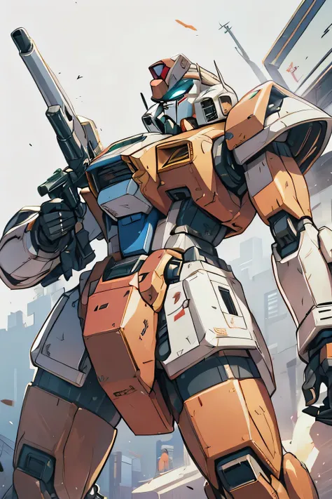 RX-78, Gundam, beam rifle, masterpiece, amazing, dynamic production, extremely detailed, extremely beautiful and fain design extremely beautiful and fain colors, high resolution, Cinematic style, illustration,sci-fi, HD, anime, 8k active, premium detailed,...