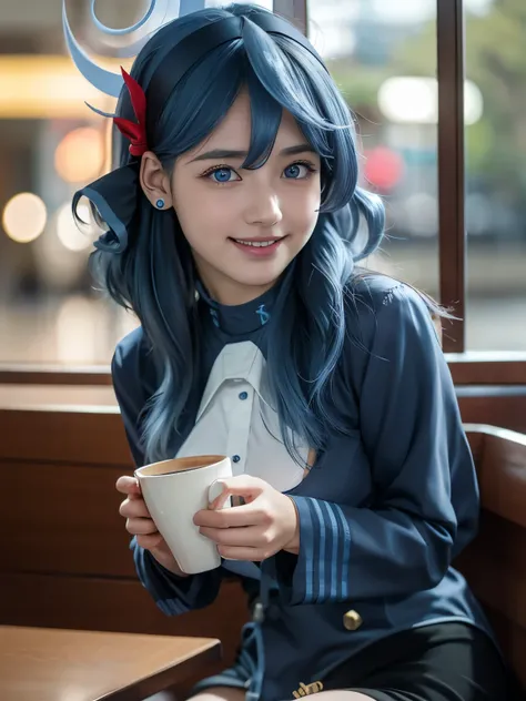 1girl, solo, cute japanese girl, idol, high school girl, (smile:1.2),
BREAK
(close up), sitting relaxed on chair, in a cafe, holding a cup with one hand,
BREAK
(huge breasts:1.75, sagging breasts(, nipples under clothes,
BREAK
(film grain:1.5), 8K raw phot...