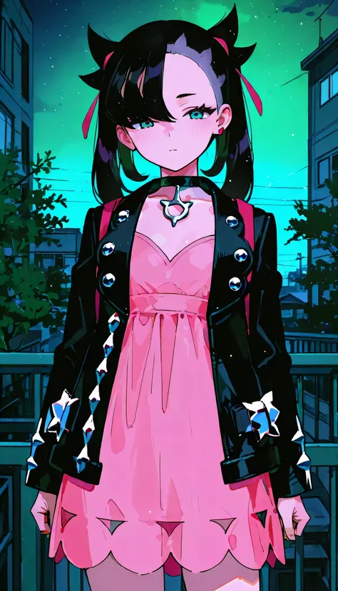 masterpiece , best quality , amazing quality , Detailed Eyes , very aesthetic , high resolution , newest , hyper-detailed , 1girl, anime screencap grinning , flushed , assymmetrical bangs , black hair , marnie, The lower part of the pupil is green and the ...