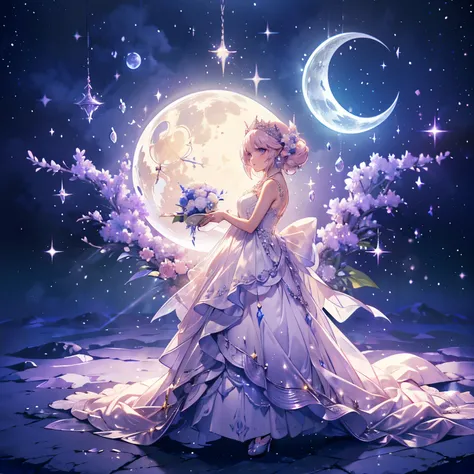 Silver theme, (top quality, masterpiece, Highly detailedな, Highly detailed, exquisite, 16 kg,Full HD),Come a little closer,The golden ratio,Dramatic Lighting,Eyes sparkling,silhouette,soft lighting, ((From the side,Alone:1.5)),((is standing,Reach for the s...