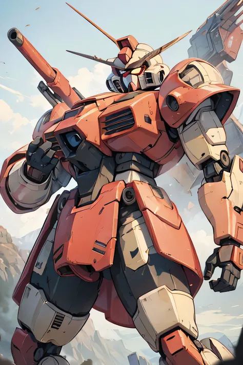 (RX-78) , Gundam, beam rifle, masterpiece, amazing, dynamic production, extremely detailed, extremely beautiful and fain design extremely beautiful and fain colors, high resolution, Cinematic style, illustration,sci-fi, HD, anime, 8k active, premium detail...