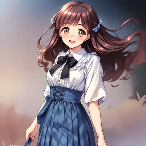(highest quality, masterpiece:1.2), highest quality, High resolution, 1080p, 8K, (My beautiful pretty girl friend is (walking beside me), turning to me, looking me up, hypnotizing me by neat beauty, ((laughing at me)), (love-story comic heroines), (intelli...