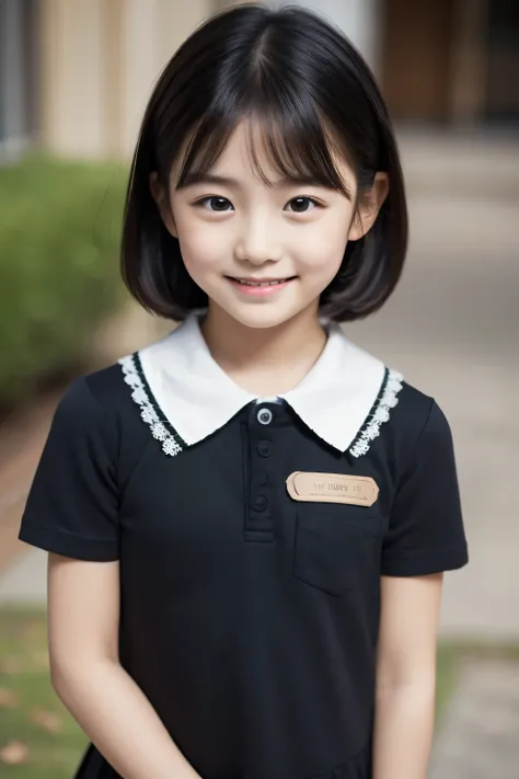 elementary school girl　Smiling　Parks　Short Height　dark haired　Babyface　young　mysterious　cute