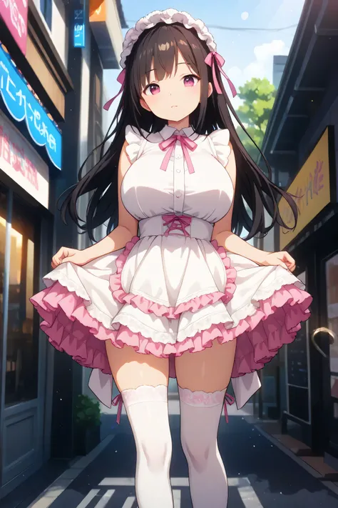Highest Quality、anime style、masterpiece、iPhone camera-style portrait photo、soft background blur（Bokeh）、natural skin tone、REALISTIC LIGHTING、Beautiful girl、Huge Breasts、perfect body line、

(Two ta fashion women standing on Takeshita Street in Harajuku:1.3)、...