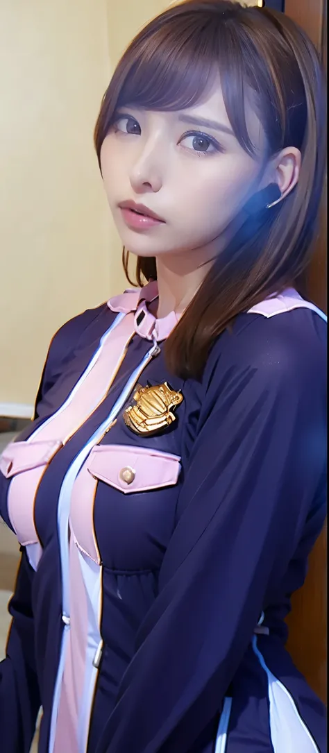(   VERY REAL ), ( Highest Quality), ((round,     SMALL AND PRECISE FACE    )),myoujin_tsukasa,big , big , Adult Female , Her breasts are so big and plump   .,  ,   The clothes are perfect for her figure ,Beautiful skin ,My nose is small,Beautiful eyebrows