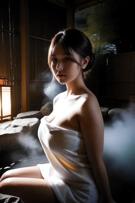 1girl, nude, upper body, japanese woman, photorealistic, east asian face, soft facial features, almond-shaped eyes, candid moment, masterpiece, best quality, ultra realistic, high detail face, DSLR photo, ((no makeup, natural skin texture, visible pores, s...