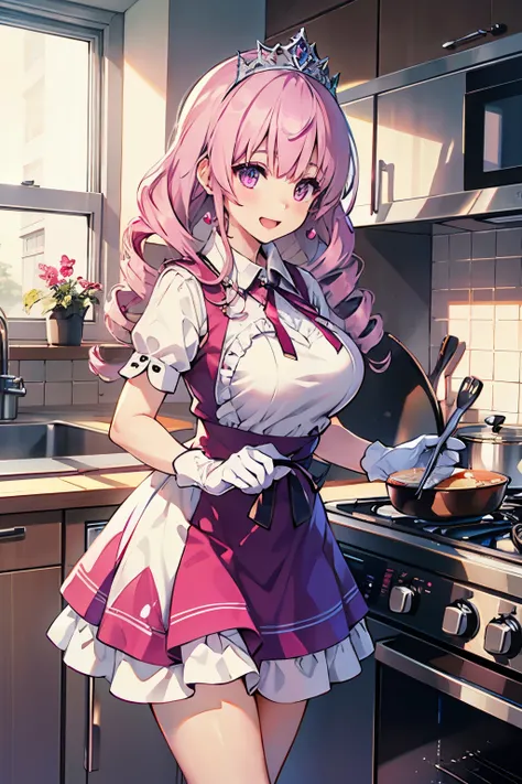 High Quality,4K real,Detailed Explanation,最High Quality,Studio Lighting,clear focus for December,Physically Based Rendering,Detailed Explanation, Brilliant Color Scheme ,big pink twin drill,cat-like eyes ,white skin,PURPLE EYES,Shining eyes,Cute girls,I ha...