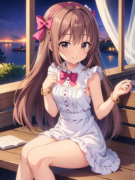 Highly detailed, high quality, masterpiece, beautiful, (all photo shooting), girl  student, perfect eyes, light brown eyes, light eyes, blushing face, happy face, cat girl, sitting, big thighs, medium chest, short stature, long hair, lilac hair, with brace...