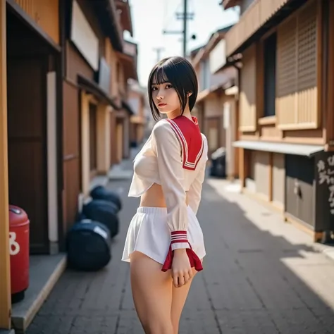 Exposed Naked Chest ,  8K Ultra High Definition Live Action , elaborate professional photos of cute loincloth girls in Hakata Gion Yamakasa, (Stick out your backwards:0.582)  from below the whole body ,  Magic Hour Miracle , dreamy and sad, [ lots of brigh...