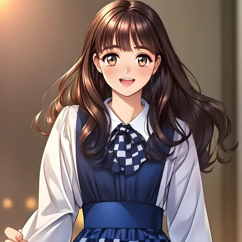 (highest quality, masterpiece:1.2), highest quality, High resolution, 1080p, 8K, (My beautiful pretty girl friend is (walking beside me), turning to me, looking me up, hypnotizing me by neat beauty, ((laughing at me)), (love-story comic heroines), (intelli...