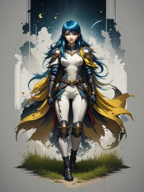 A very beautiful 22 year old paladin lady, (((long hair))), (((DeepSkyBlue hair))), (((shiny hair))), (((beautifully detailed eyes))), (((perfect eyes))), (((finely detailed eyes))), (((detailed eyes))), (((Light Sky Blue eyes:1.5))), (((bright eyes))), ((...