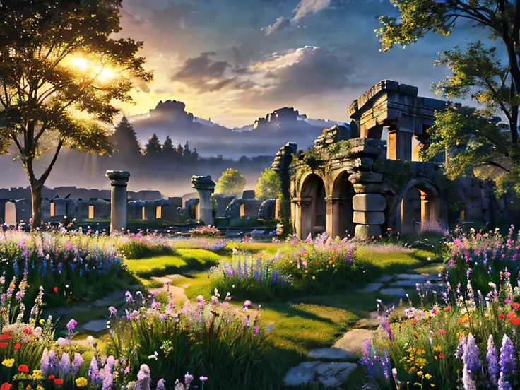 Heartgrove (Seat of House Elun’theril)
Hyper realistic fantasy landscape, enchanted meadow, ancient ruins, crystal grove, glowing flower fields, giant sacred tree, ambient lighting, glowing cave walls, warm tones, soft lighting, detailed_outfit, detailed_f...