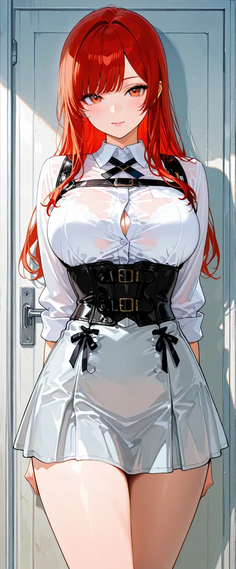 (((masterpiece)))、((top quality))、(Super Detailed)、(CG illustration)、(very beautiful ))、 cinematic light 、(((1 mechanical girl)))、 sf、Apocalypse、Erotic and grotesque、graduate School(Beautiful and luxurious:1.2)、(1 girl:1.3)、facing the front, (Double Breast...