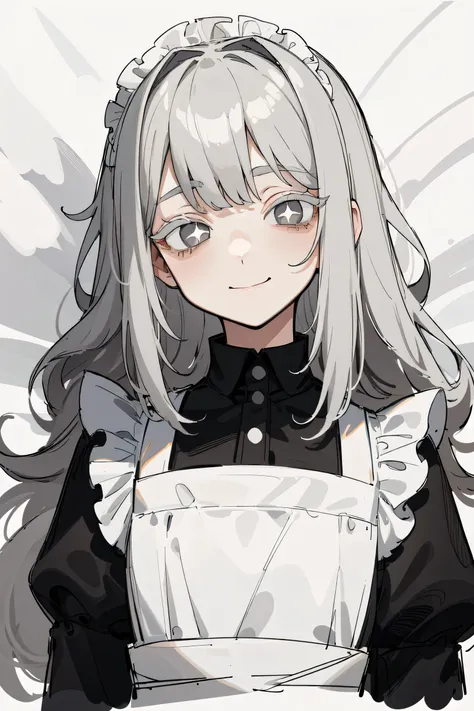 ( Masterpiece, hang next to it, super high quality, Jung Kwon, sketch:1.1), ((Portrait)), 1 Muppet girl, downstairs, young long hair gray hair, Straight Hair, straight bangs, ((light gray eyes, white eyes)), ( dark face , Eye bags:1.2), (Colored eyelash...