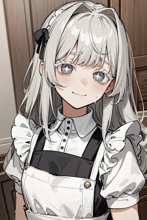 ( Masterpiece, hang next to it, super high quality, Jung Kwon, sketch:1.1), ((Portrait)), 1 Muppet girl, downstairs, young long hair gray hair, Straight Hair, straight bangs, ((light gray eyes, white eyes)), ( dark face , Eye bags:1.2), (Colored eyelash...