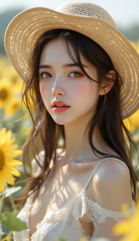 one female, ((Highest quality)), ((masterpiece)), (detailed), ((very detailed face)), High resolution photograph, full body portrait, slim face, pretty woman, (dark brown long hair), brown eyes, detail eyes, double eyelids, (Beautiful Delicate Eyes and Lip...
