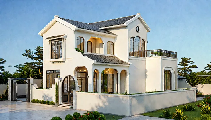 Villa building, modern style