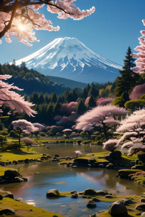 Japanese Scenery、Scenery of cherry blossoms、Mt. Fuji、Kyoto、Real、4k、Thinning