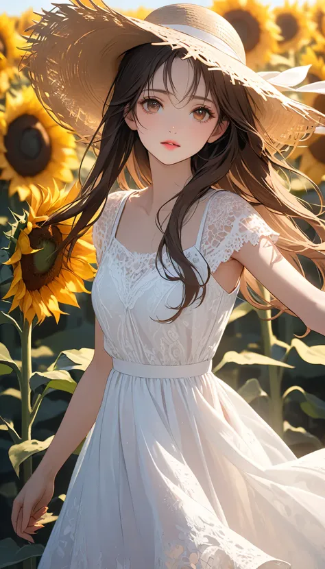one female, ((Highest quality)), ((masterpiece)), (detailed), ((very detailed face)), High resolution photograph, full body portrait, slim face, pretty woman, (dark brown long hair), brown eyes, detail eyes, double eyelids, (Beautiful Delicate Eyes and Lip...