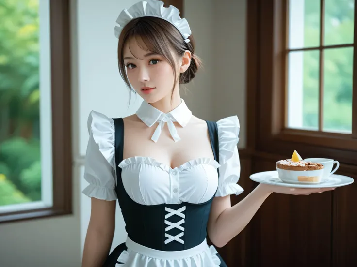 maid white blouse