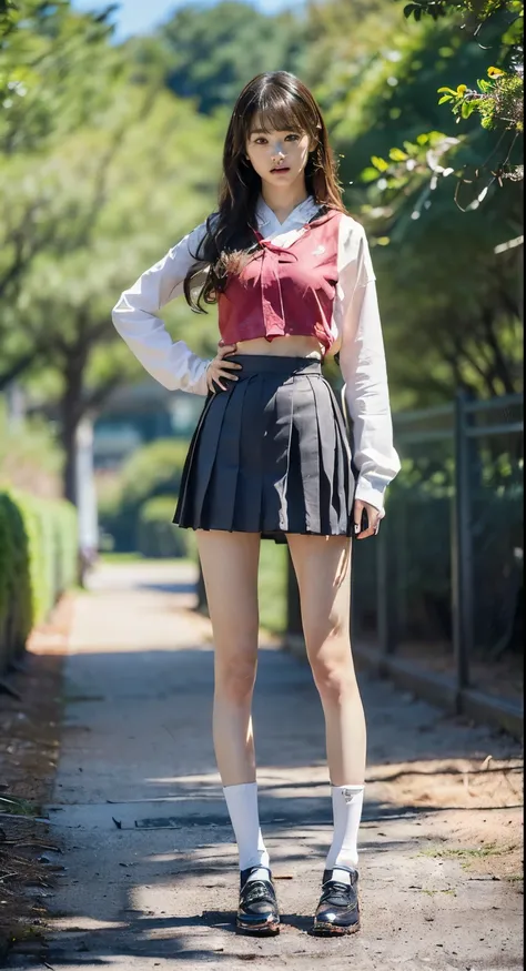 (8k、raw photo、Highest Quality、masterpiece:1.3)、(Realistic、Realistic)、(((Full Body Shots:1.9)))、((Extremely long legs:1.2))、((極細of脚:1.4))、((Please focus on standing straight with your legs aligned:1.6))、very slim model figure、((Realistically reproduce the t...
