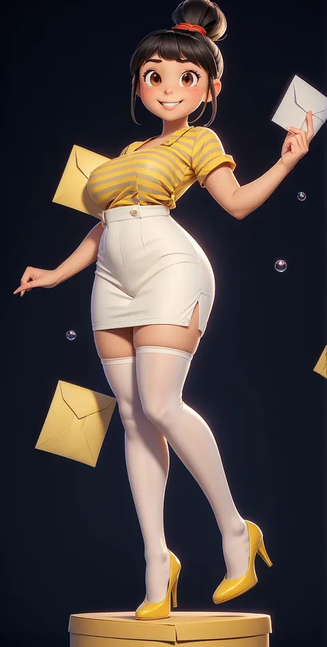 Full body shot,  shot,( envelopes:1.4),(piel  round), Body focus, (cute face), ((( envelopes))),  illustration , (( beautiful Finger)), ,  beautiful body,  beautiful character design, ,  perfect lighting , colorful,  round_forehead_rostro_ Lighting,  ultra...