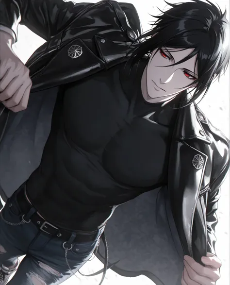 (masterpiece:1.2), (best quality:1.2), (very aesthetic:1.2), ,(newest),(highly detailed),(dynamic lighting),(cinematic lighting),1 man, adult, Sebastian Michaelis, Kuroshitsuji, solo, black hair, red eyes, handsome, sexy man, sensual, pale skin
,solo, cool...